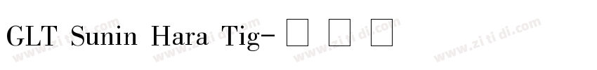 GLT Sunin Hara Tig字体转换